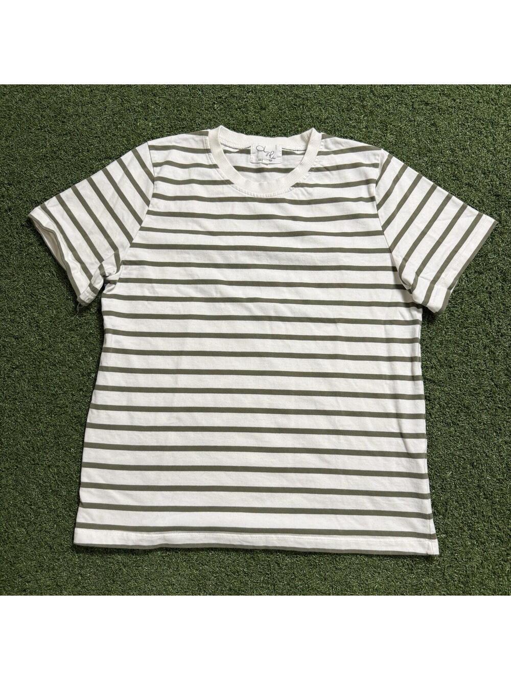 America & Beyond Striped Tee Portugal Mens Large Minimal Fleece Normcore Casual